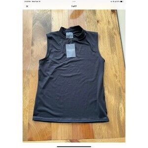 Olivia Rae NY Womens Mock Neck Tank Top Size Small Black Sleeveless Top NEW/TAG